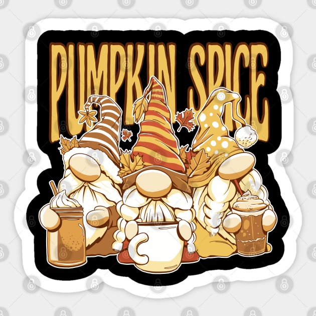 Autumn Gnomes Pumpkin Spice Sticker by Life2LiveDesign